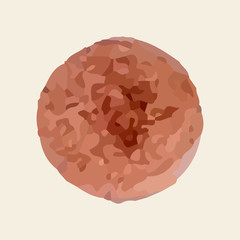 Brown watercolor circle. Watercolor circle background texture art design template for logo, icon, sign. Vector watercolor circle elements for creative design. Vector illustration.