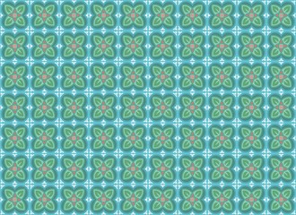 vector seamless pattern with flowers