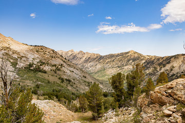 Morning view of the beautiful landscape around the Ruby Crest Trail