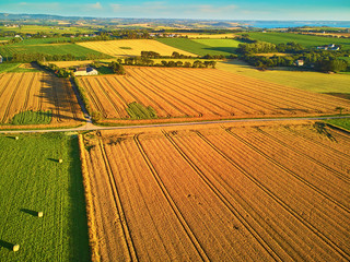 Aerial view of pastures and farmlands in Brittany, France © Ekaterina Pokrovsky