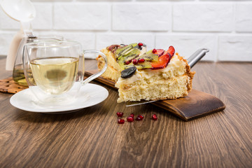 Cake on the kitchen table