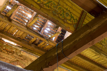 Abandoned, dilapidated and empty church.