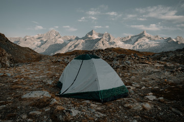 Tent Camping Matterhorn, Switzerland