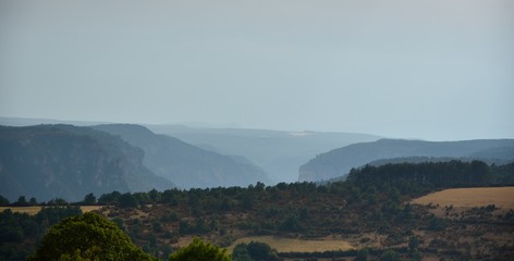 Fototapeta premium Panorama sur les Gorges du Tarn (depuis le plateau des Causses)