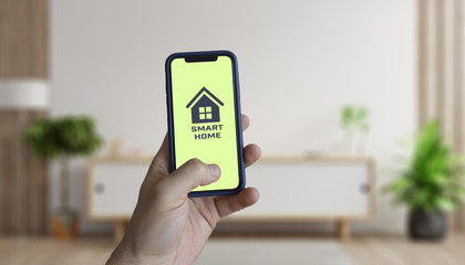 Smart home control via a mobile application.