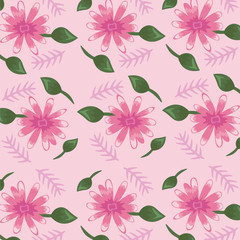 Flowers color pink pattern detailed style