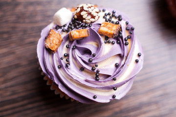 handmade marshmallow in the form of roses close-up.