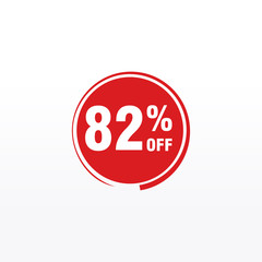 82 discount, Sales Vector badges for Labels, , Stickers, Banners, Tags, Web Stickers, New offer. Discount origami sign banner