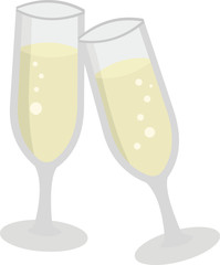 Vector illustration of concept toast and celebration

