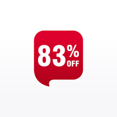 83 discount, Sales Vector badges for Labels, , Stickers, Banners, Tags, Web Stickers, New offer. Discount origami sign banner