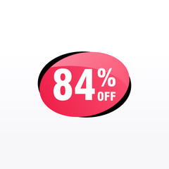 84 discount, Sales Vector badges for Labels, , Stickers, Banners, Tags, Web Stickers, New offer. Discount origami sign banner