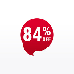 84 discount, Sales Vector badges for Labels, , Stickers, Banners, Tags, Web Stickers, New offer. Discount origami sign banner