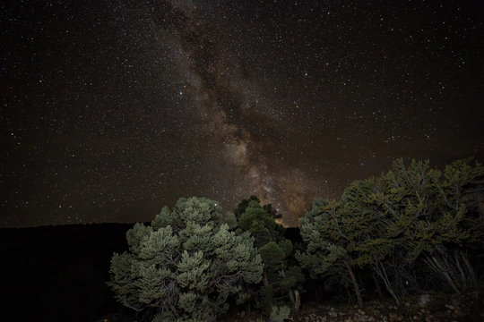 Beautiful night sky with a mlik way