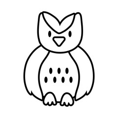 halloween owl line style icon
