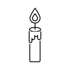 halloween candle line style icon