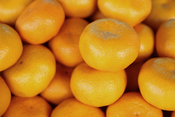 background of tangerines close up