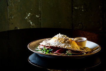 panzerotti with tomato and mozzarella
