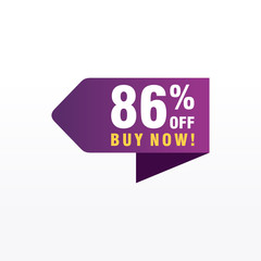 86 discount, Sales Vector badges for Labels, , Stickers, Banners, Tags, Web Stickers, New offer. Discount origami sign banner