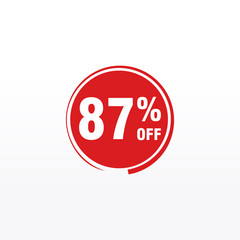 87 discount, Sales Vector badges for Labels, , Stickers, Banners, Tags, Web Stickers, New offer. Discount origami sign banner