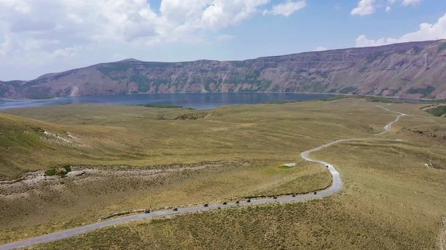 Nemrut crater lake is a freshwater crater lake in Bitlis Province, eastern Turkey. It is part of Nemrut Caldera, a volcanic caldera atop Volcano Nemrut.