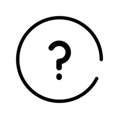 question sign line style icon
