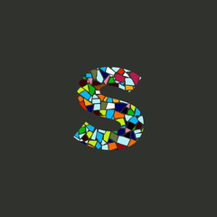Colorful Mosaic Initial