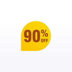 90 discount, Sales Vector badges for Labels, , Stickers, Banners, Tags, Web Stickers, New offer. Discount origami sign banner