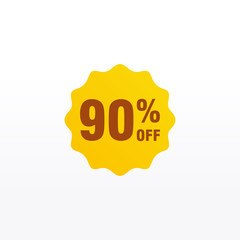 90 discount, Sales Vector badges for Labels, , Stickers, Banners, Tags, Web Stickers, New offer. Discount origami sign banner