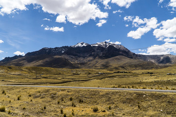 View of the Andes from the Orient Express in Peru