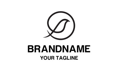 Simple bird logo design vector EPS 10