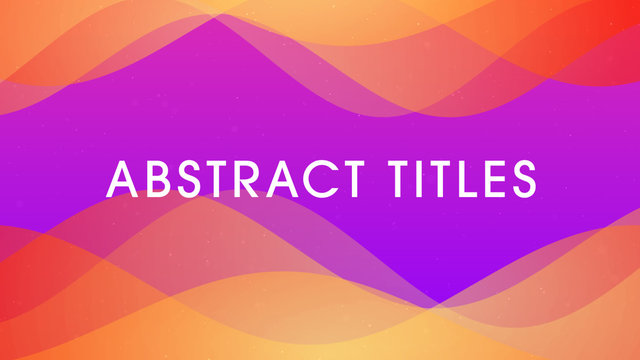 Modern Abstract Wave Titles