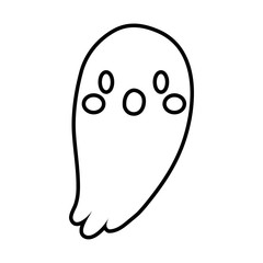 halloween ghost line style icon