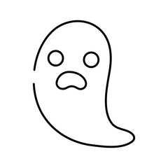 halloween ghost style line icon