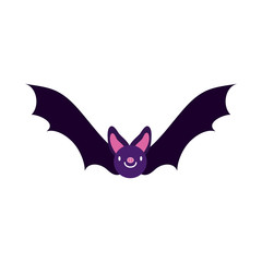 halloween bat flying flat style icon