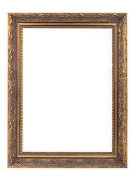 Golden baroque picture frame