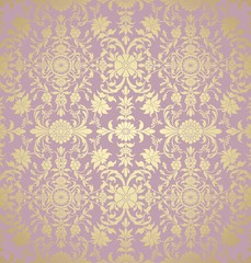 wedding card design, paisley floral pattern , India	