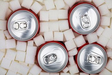 Sugar Cubes with soda can