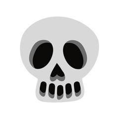 halloween head skull flat style icon