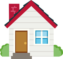 Vector illustration of emoticon of a house