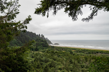 Beards Hollow overlook at Cape Disappointment State Park, Washington State