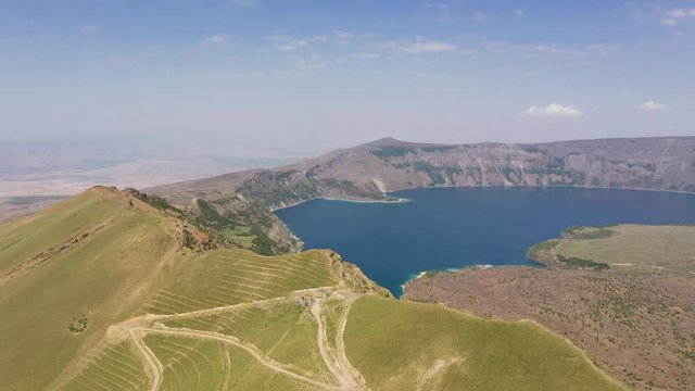 Nemrut crater lake is a freshwater crater lake in Bitlis Province, eastern Turkey. It is part of Nemrut Caldera, a volcanic caldera atop Volcano Nemrut.