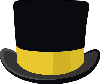 Vector emoticon illustration of a classic top hat
