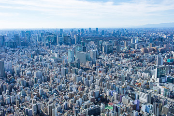 秋葉原周辺より東京駅を望む・空撮