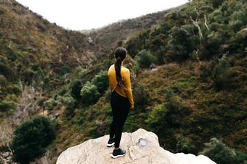 hiker in the mountains