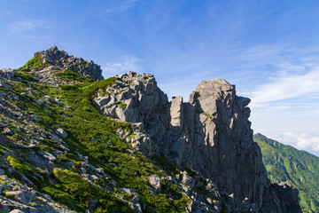 Obraz premium 中央アルプス・宝剣岳 天狗岩