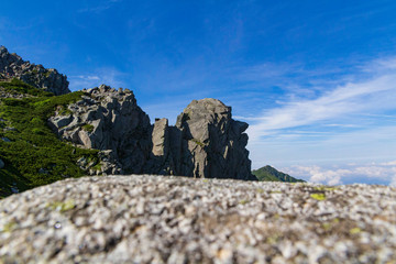 中央アルプス・宝剣岳　天狗岩