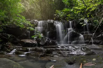  Beautiful waterfall in green forest in jungle, Wangtakang waterfall, Prachinburi, Thailand. © Thawatchai Thandee