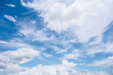 blue sky background.