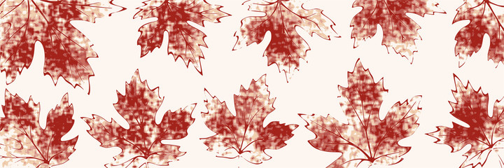 Autumn background of leaves, vector design, banner