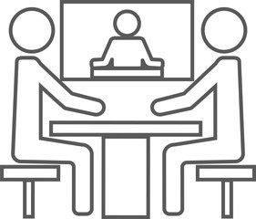 アイコン素材_感染症対策_オンライン会議